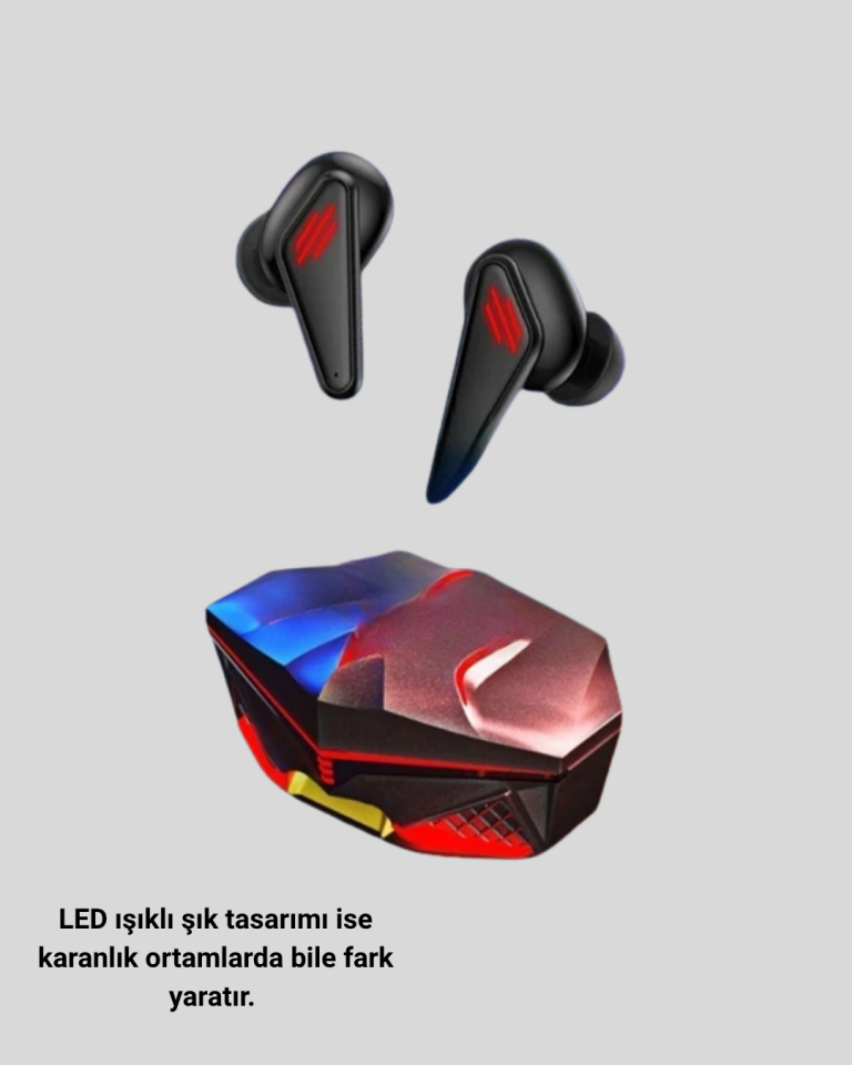 Kablosuz Bluetooth Kulaklık Düşük Gecikmeli 3D Ses ve LED Işıklı Tasarım