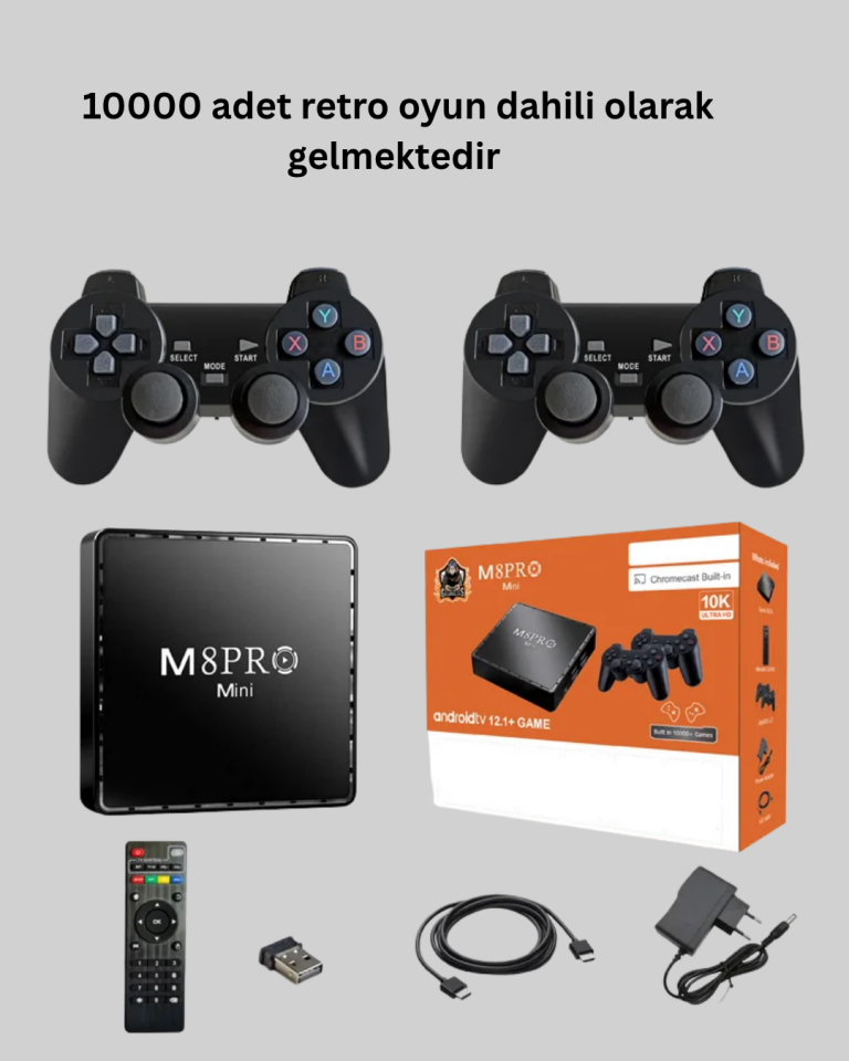 Retro Oyun Konsollu Akıllı Android TV Kutusu