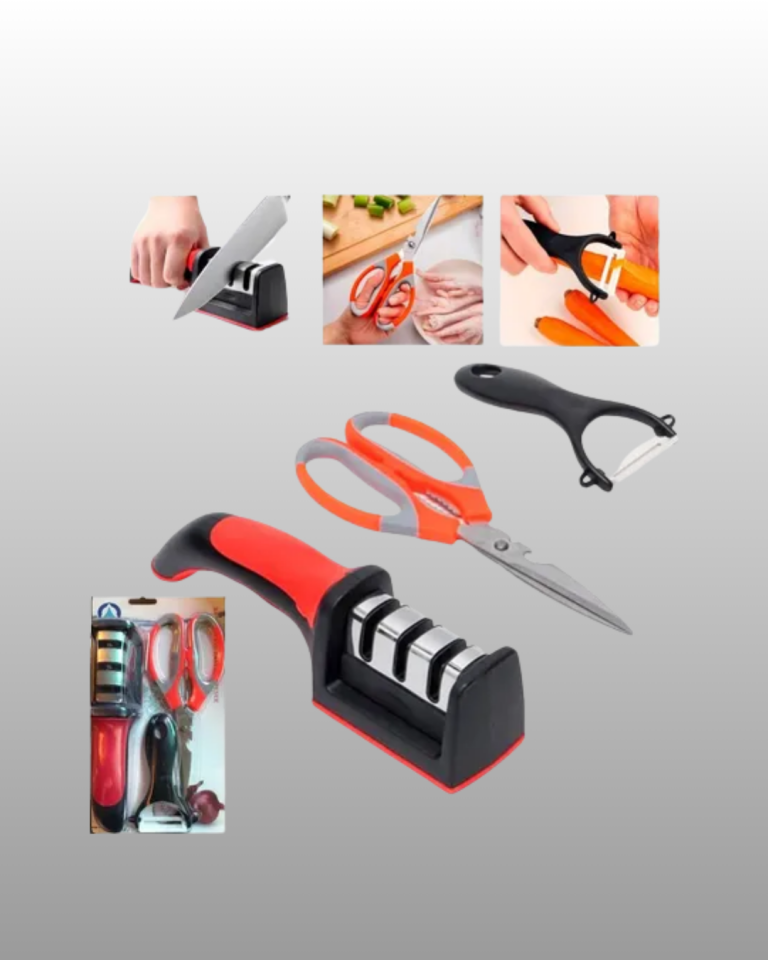 3 Parçalı Çok Fonksiyonlu Mutfak Makas Seti – Paslanmaz Çelik, Ergonomik Tasarım