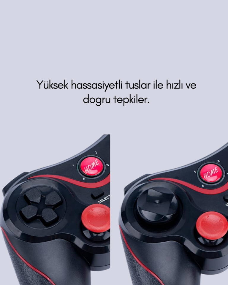 Yüksek Hassasiyetli Kablosuz Oyun Kolu PC ve Mobil Uyumlu