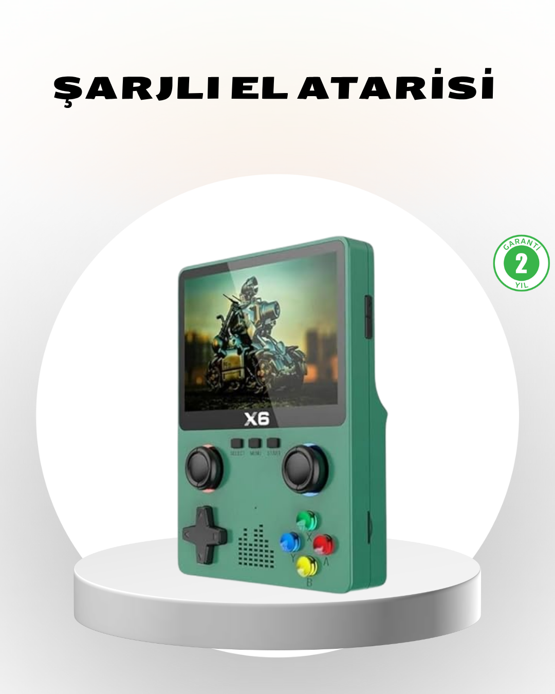 Taşınabilir Oyun Konsolu 3.5 İnç IPS Ekran Yaylı Çift LR Tuşlu