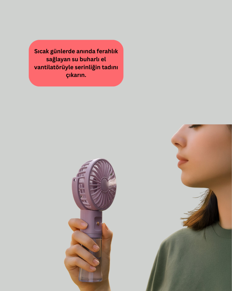 Taşınabilir Şarjlı Su Buharlı Mini Klima Fan