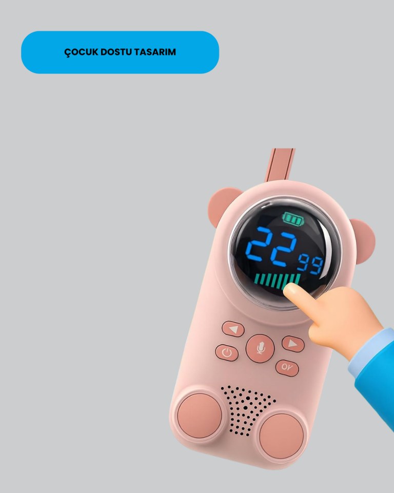 Uzun Menzilli Bebek Telsizi – VOX Modlu, Renkli LCD Ekranlı