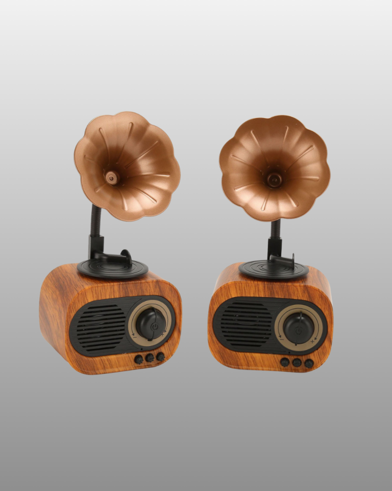 Retro Tasarımlı Mini Bluetooth Hoparlör ve FM Radyo Çoklu Medya