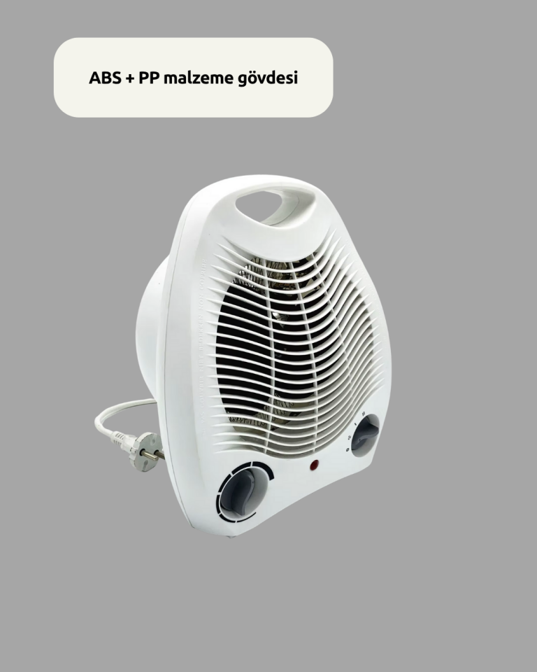 Mini Elektrikli Isıtıcı 2000W – Termostatlı Fanlı Isıtma, Taşınabilir Tasarım