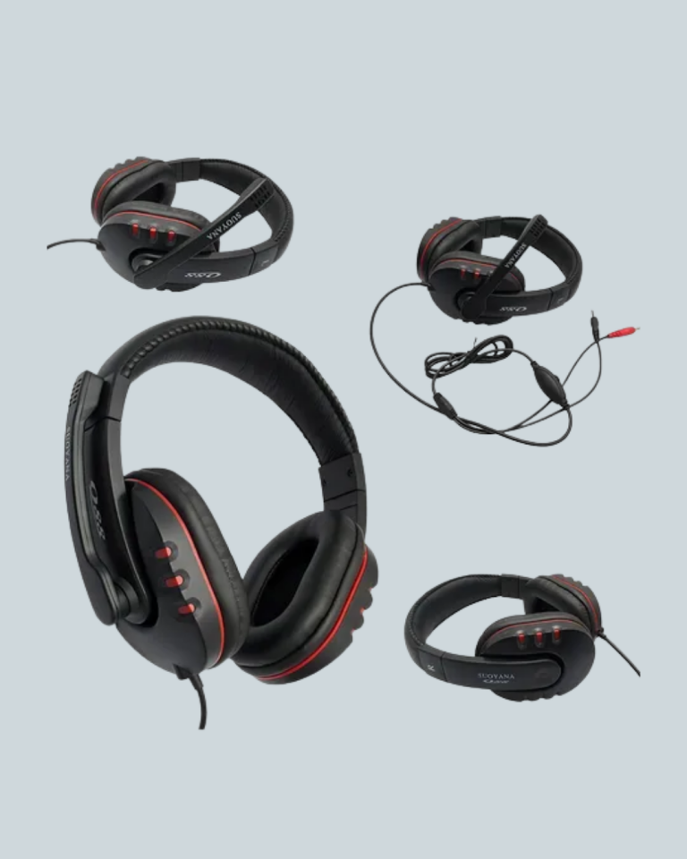 Kırmızı Kulaklık Stereo Mikrofonlu Dayanıklı Örgü Kablolu