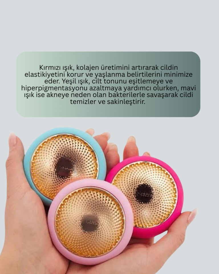 LED Işık Terapisi ve Termoterapi Özellikli Hızlı Cilt Bakım Cihazı