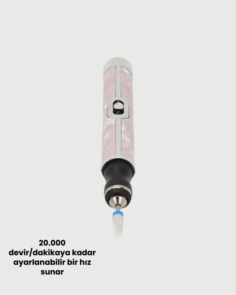 Ergonomik Saplı 20.000 RPM Hız Kontrollü Manikür Pedikür Makinesi