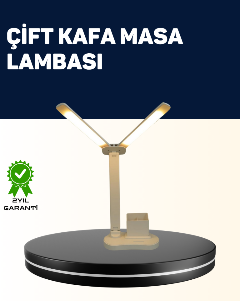 Ayarlanabilir Kısılabilir LED Masa Lambası | Entegre Kalemlik ve Telefon Tutucu Özellikli