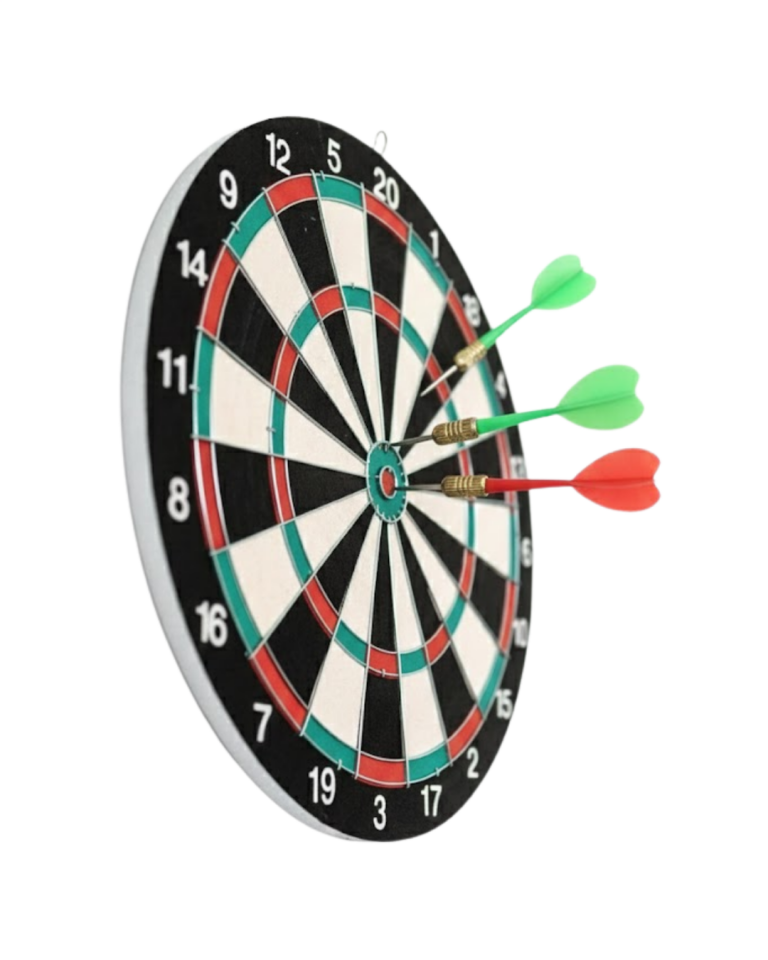 Ev ve Oyun Alanları İçin 15 İnç Dart Tahtası 4 Dart Oku Dahil