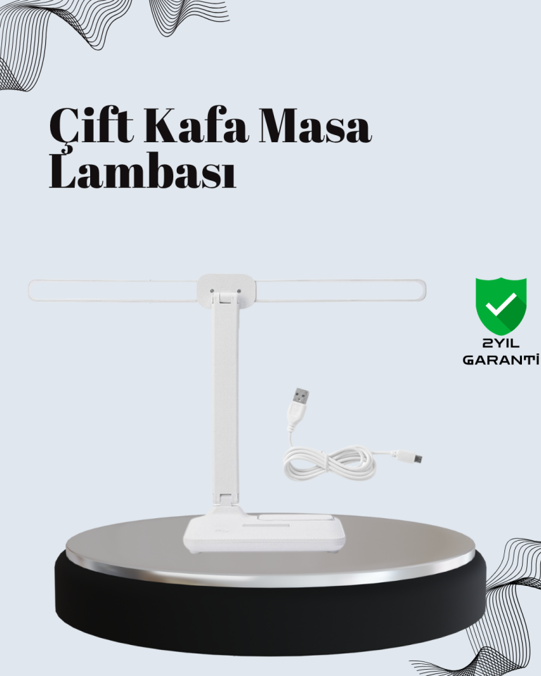 Ayarlanabilir Açıya Sahip Masa Lambası | Kademeli Işık Seviyesi, Modern ve Kompakt Tasarım