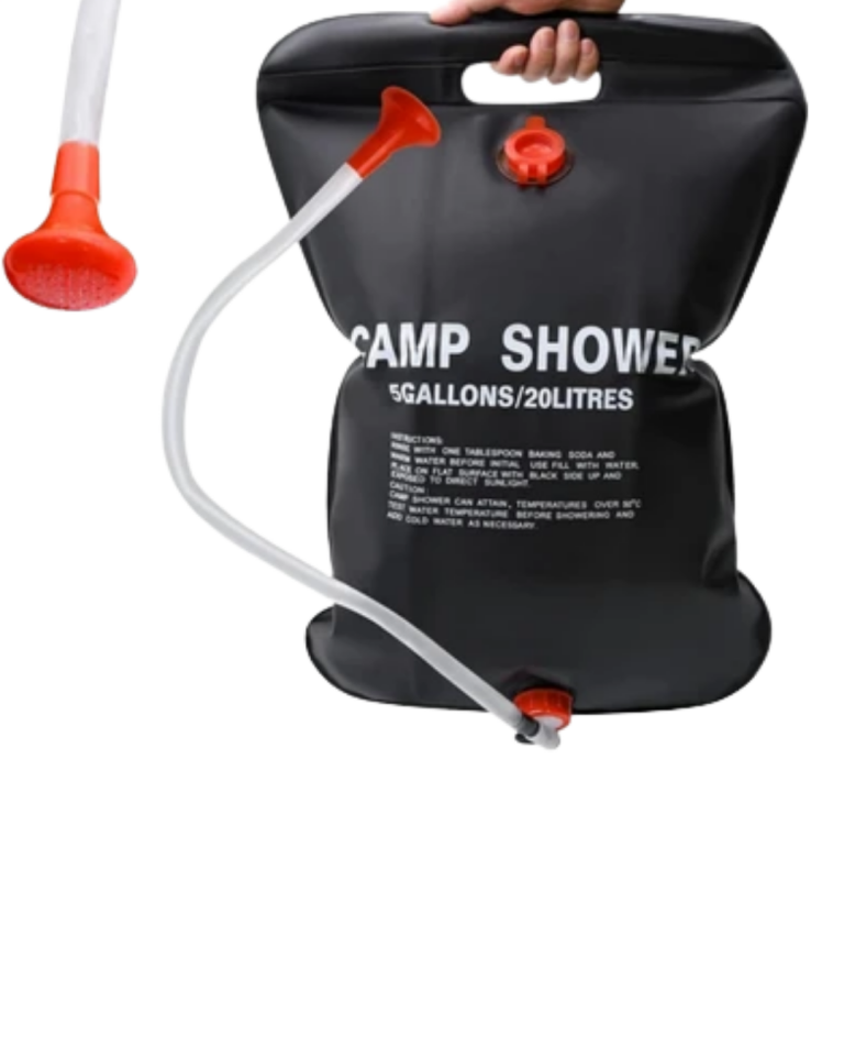 Güneş Enerjili Dış Mekan Duşu 20 Litre Dayanıklı PVC Kamp Duş Sistemi