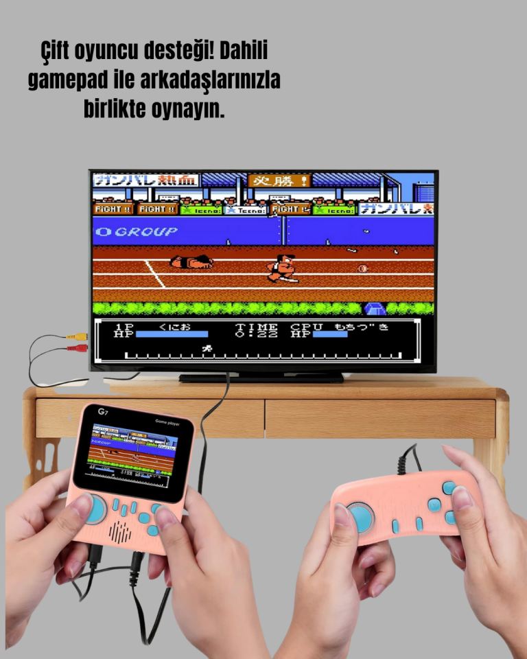 Şarjlı 3.5 İnç Retro Oyun Konsolu