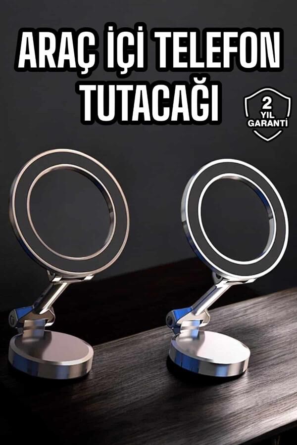 Telefon Tutucu Tüm Arabalara Uyumlu Araç İçi Katlanabilir Manyetik Tasarım