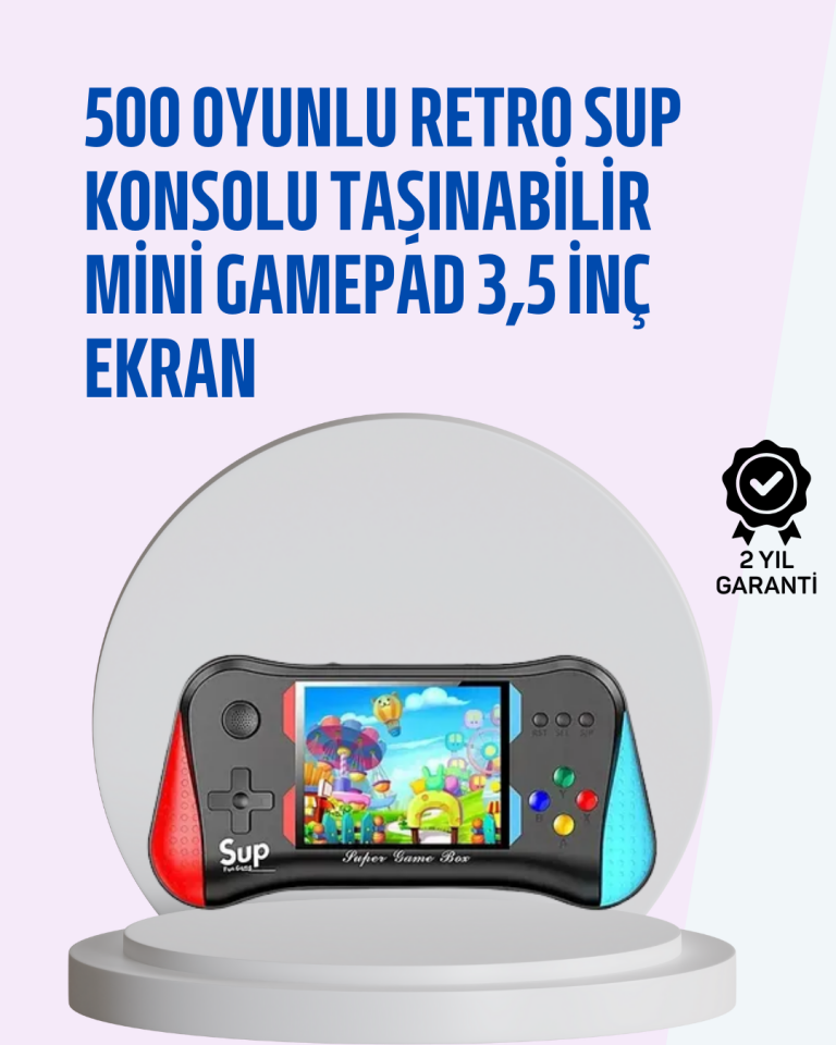 Taşınabilir Oyun Konsolu – 3,5'' Ekranlı ve 500 Oyunlu