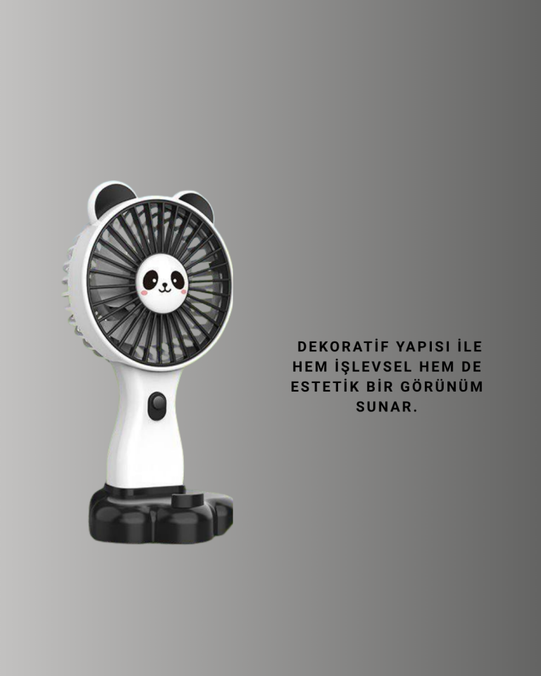 Dekoratif Tasarımlı USB Şarjlı El Vantilatörü