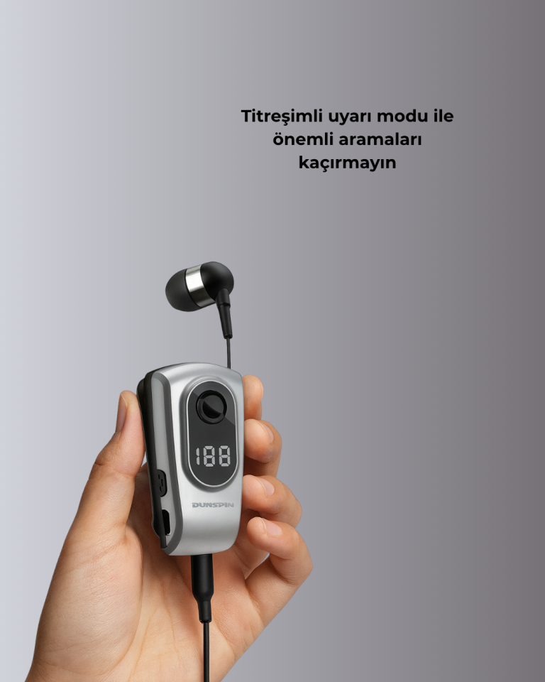 Titreşimli Bluetooth Kulaklık – Uzun Pil Ömrü, Dijital Ekranlı Kablosuz Tasarım