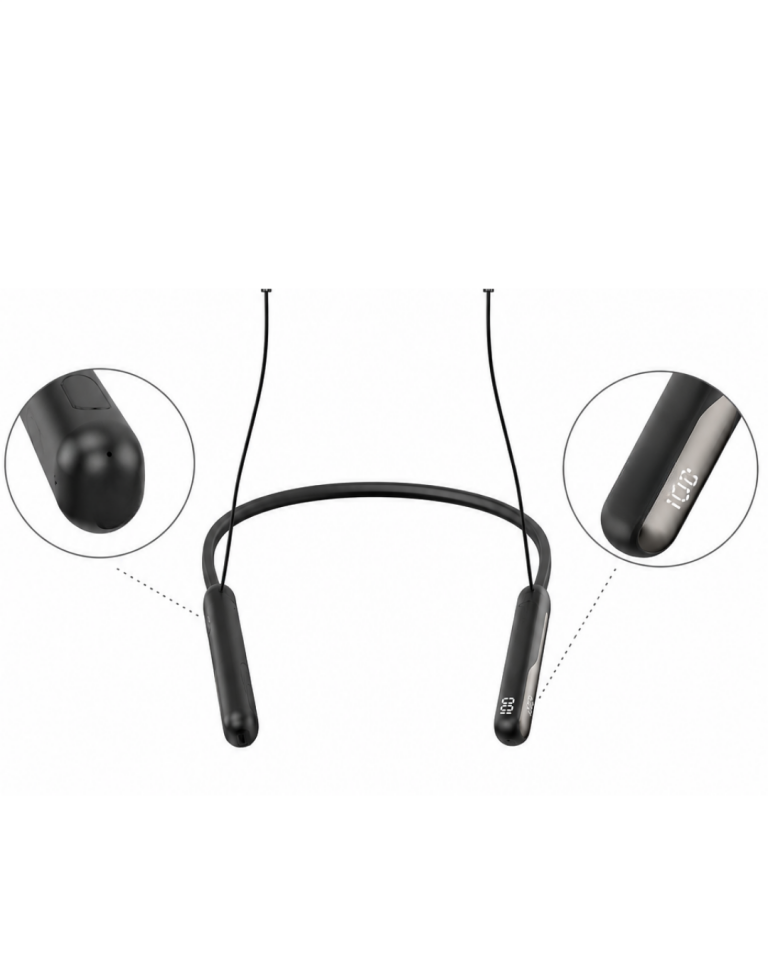 Boyun Askılı Bluetooth Kulaklık Extra Bass ve Ses Değiştirme Modlu