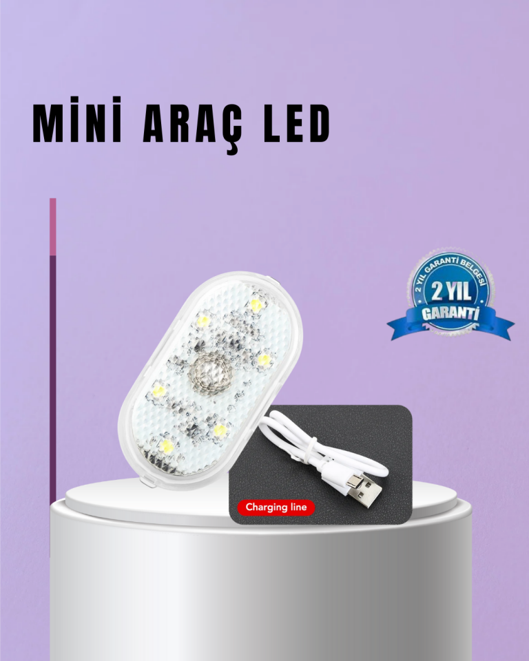 Araç İçi ve Ev Kullanımı İçin 7 Renkli Dekoratif LED Lamba