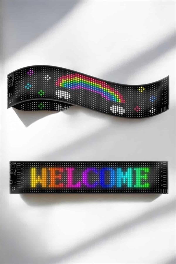 Otomobil Uyumlu Led Matrix Dijital Ekran Bluetooth Bağlantılı