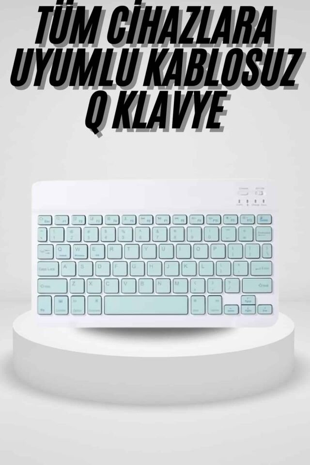 Uyumlu Kablosuz Bluetooth Şarj Edilebilir Mini Q Klavye