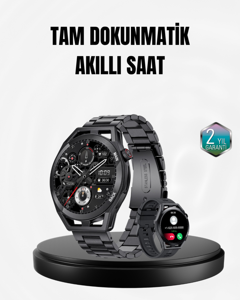 Spor ve Sağlık Takip Özellikli Akıllı Saat – Kalp Atış, Uyku ve Adım Ölçer Fonksiyonlu