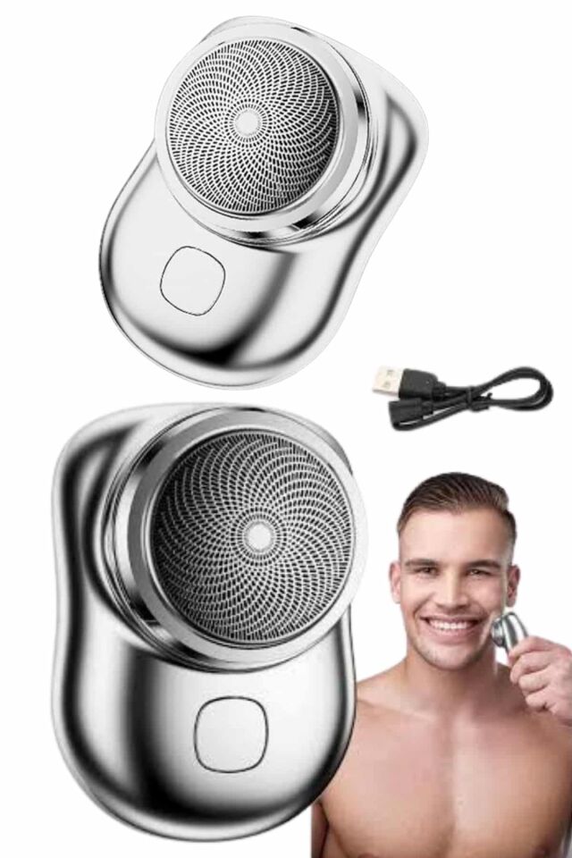 Mini Sıfır Sakal Yanak Tıraş Makinesi USB Şarjlı Sıfır Sakal Taşınabilir Korumalı