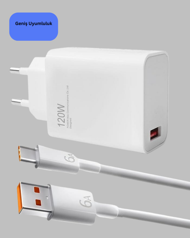120 Watt Type C Hızlı Şarj Cihazı Oppo Reno 4 5 6 Uyumlu