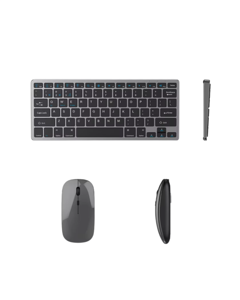 Şarjlı Kablosuz Klavye ve Mouse Seti Kompakt Taşınabilir Tasarım