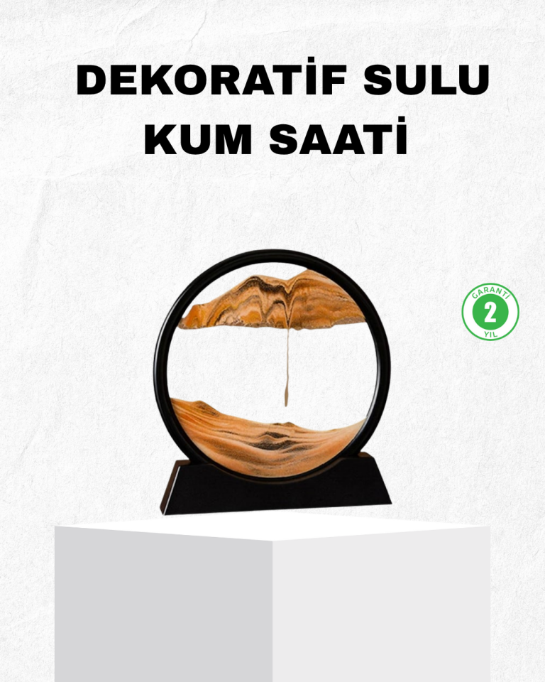 Dekoratif Kum Saati – Şık Masa Üstü Aksesuar, Dayanıklı Malzeme, Modern ve Klasik Tasarım
