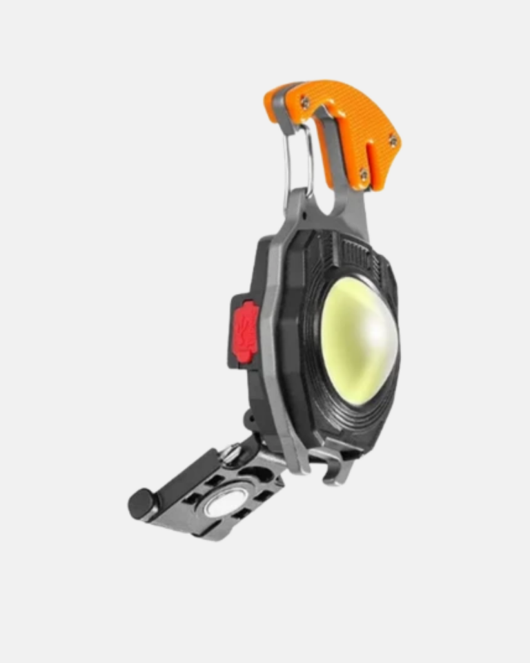 Mini LED Anahtarlık Fener – Şişe Açacağı, Tornavida, Düdük ve USB Şarj Özellikli