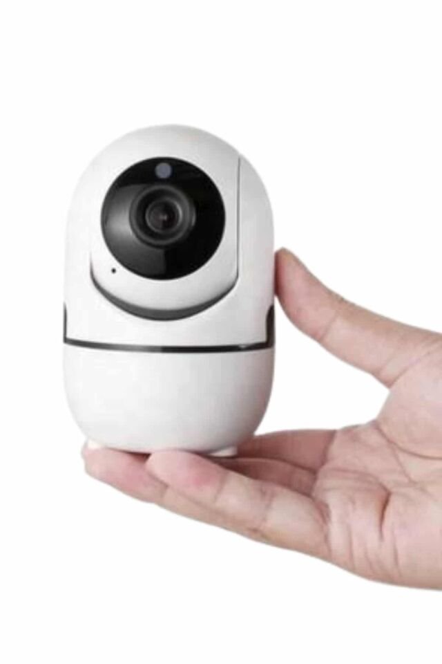 Baby Kamera Kablosuz 720P Beyaz 360 Derece Wifi Kamera Full HD 1080p