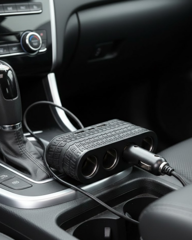 Araç Çakmak Çoklayıcı 4 Çıkışlı 2 USB ve Type C Girişli Çok Fonksiyonlu Şarj Ünitesi