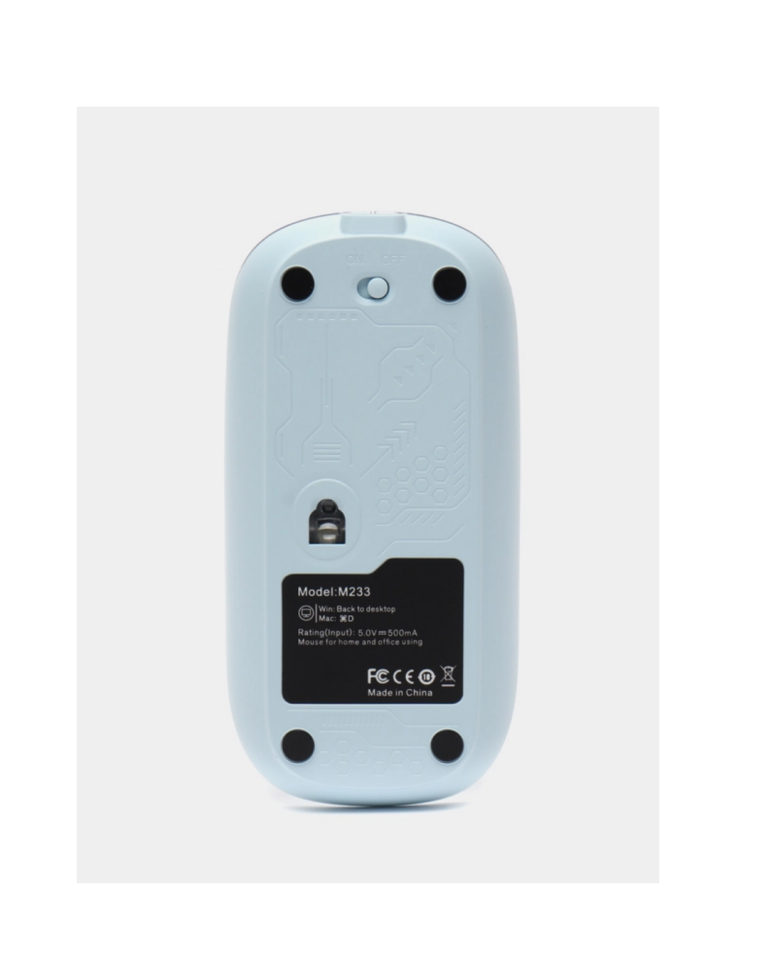 Bluetooth 5.2 Destekli Mavi Pilli Kablosuz Mouse
