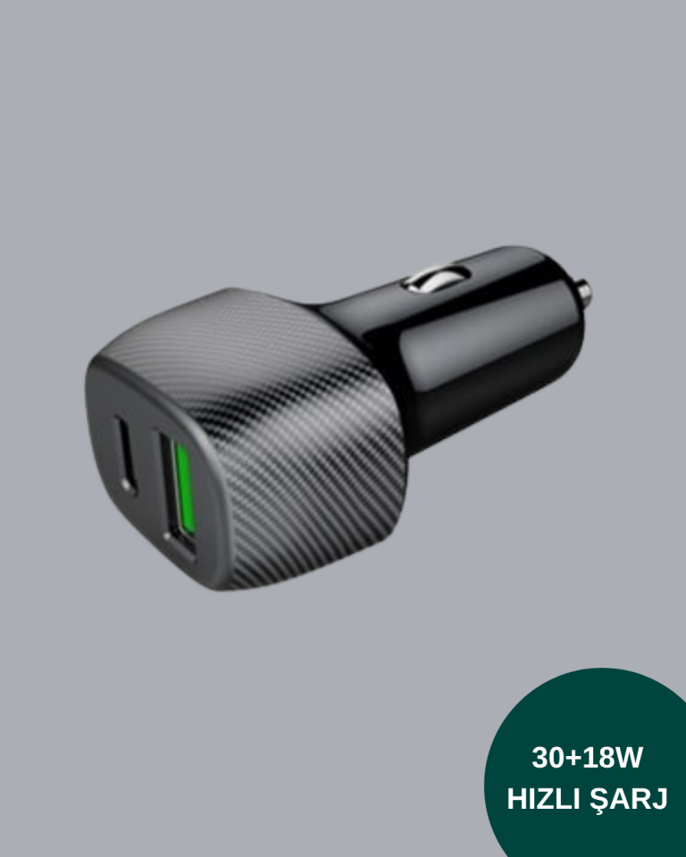 Power Delivery Destekli 38W Araç Tipi Hızlı Şarj Cihazı