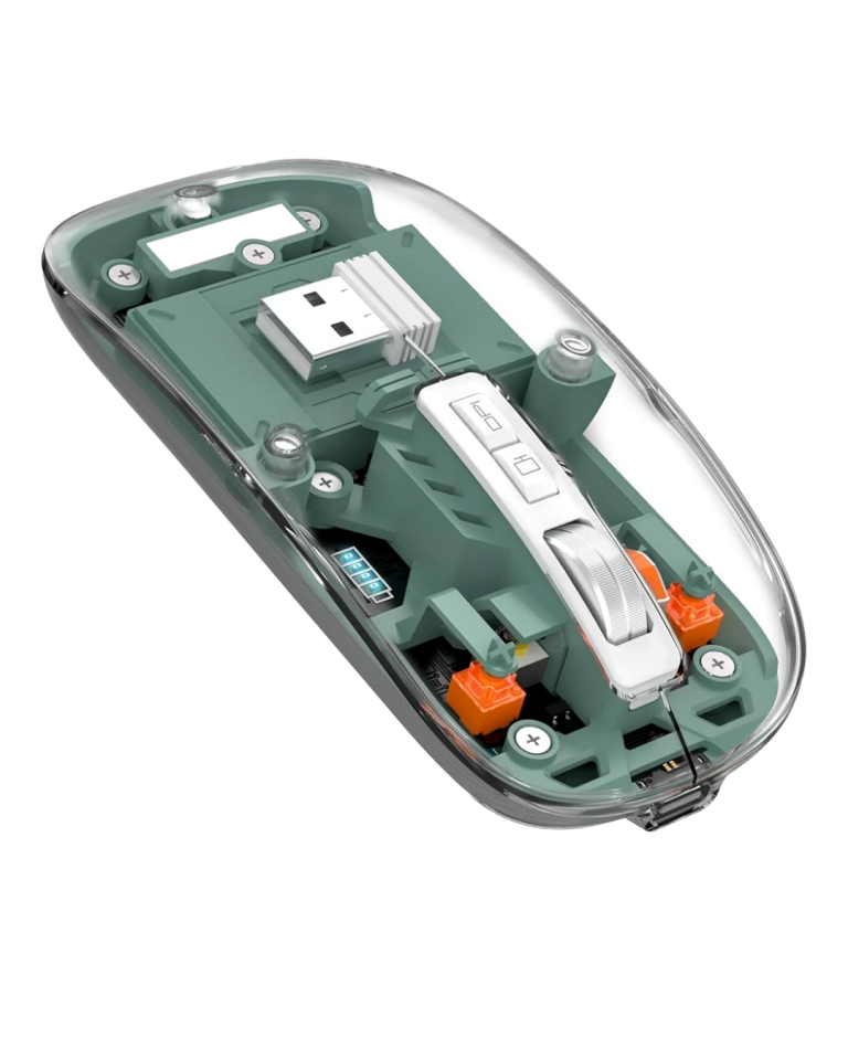 Şeffaf Tasarımlı Bluetooth Kablosuz Mouse Pilli Kullanım
