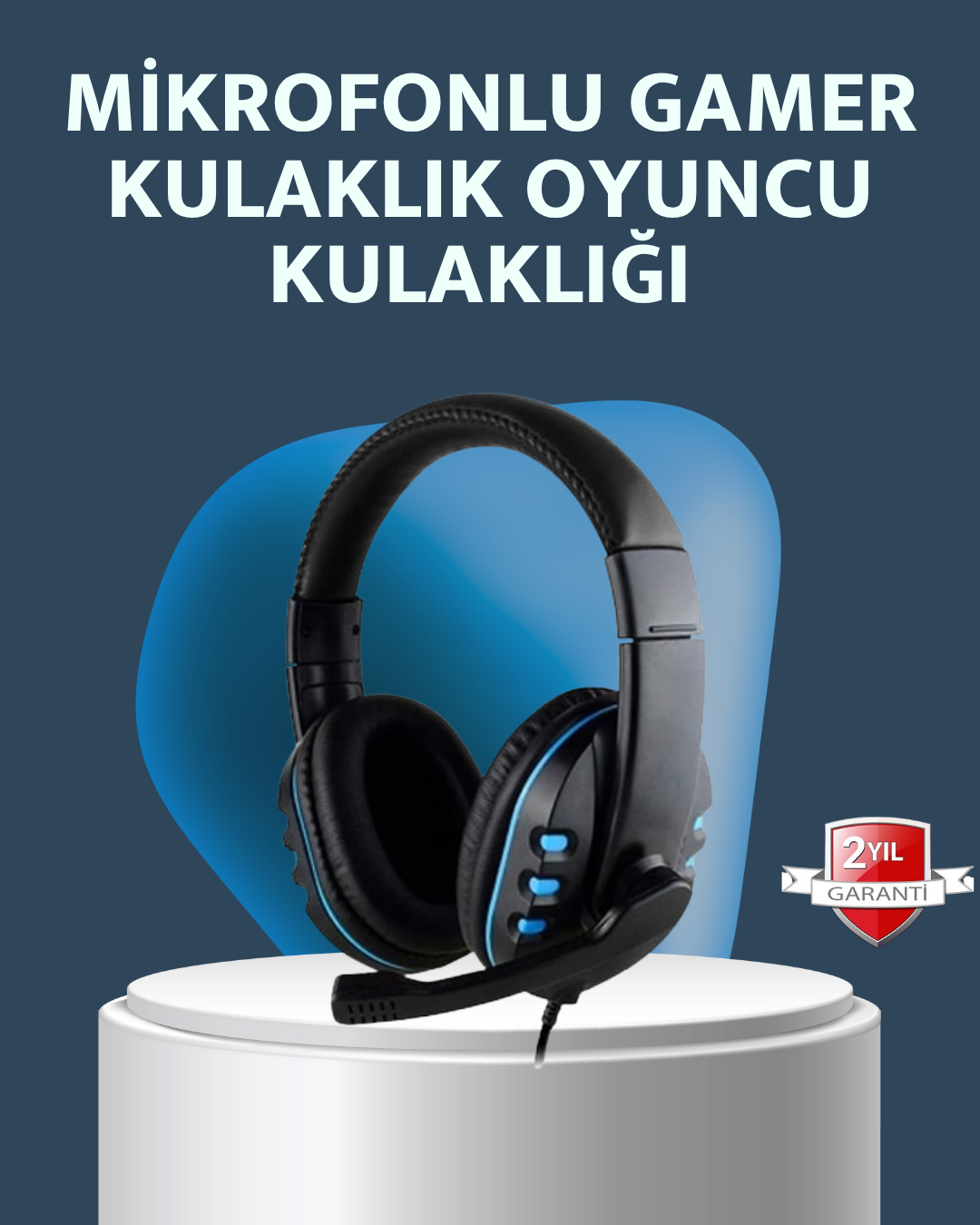 Stereo Mikrofonlu Kablolu Oyun Kulaklığı – Konforlu ve Net Ses İletimi