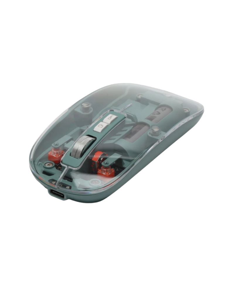 Bluetooth ve 2.4G USB Destekli Pilli Kablosuz Şeffaf Mouse