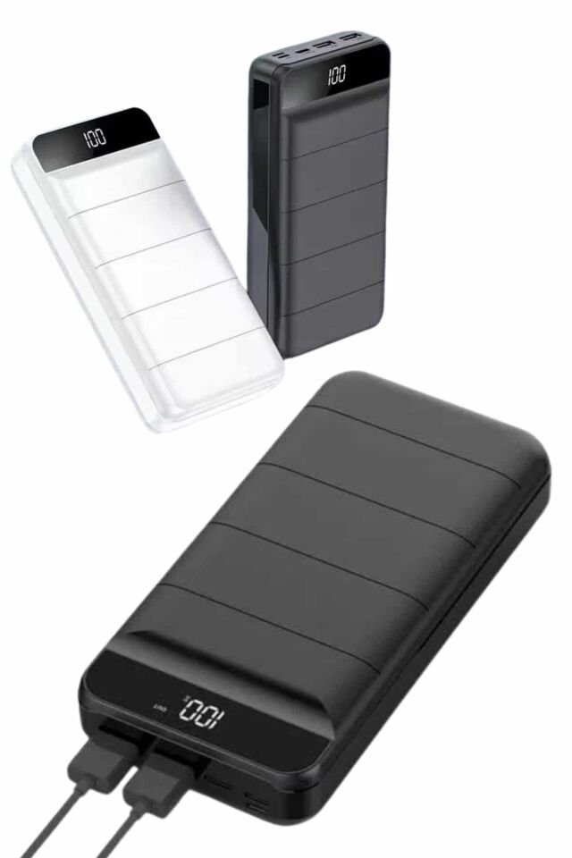 50.000 Mah Powerbank Turbo Hızlı Led Göstergeli Android İOS Uyumlu Taşınabilir Askılı