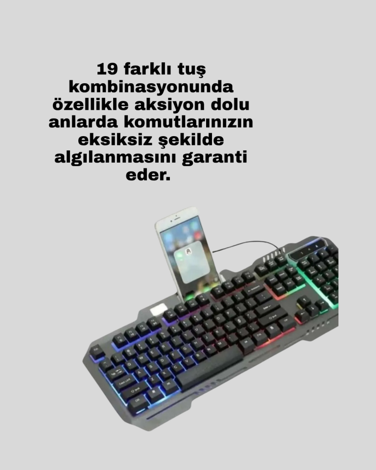 RGB Aydınlatmalı Oyuncu Klavye Mouse – Mekanik Hissiyat, Maksimum Kontrol