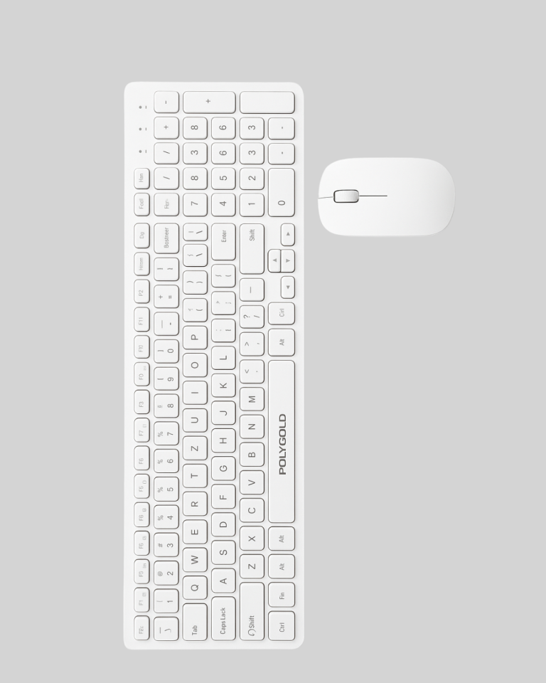 Ergonomik Kablosuz Klavye Mouse Takımı - Tam Boy, Sessiz ve Güvenilir