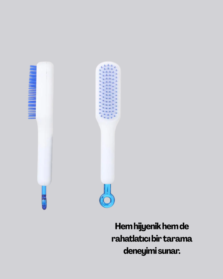Otomatik Temizlemeli Saç Fırçası – Ergonomik Tasarım, Masaj Etkili, Elektriklenmeyi Önleyici