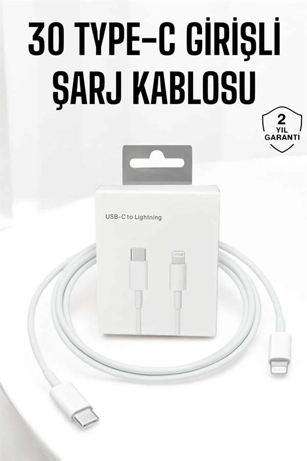 Iphone Uyumlu İOS Uyumlu Lightning Hızlı Şarj Tye C Lightning Şarj Kablosu