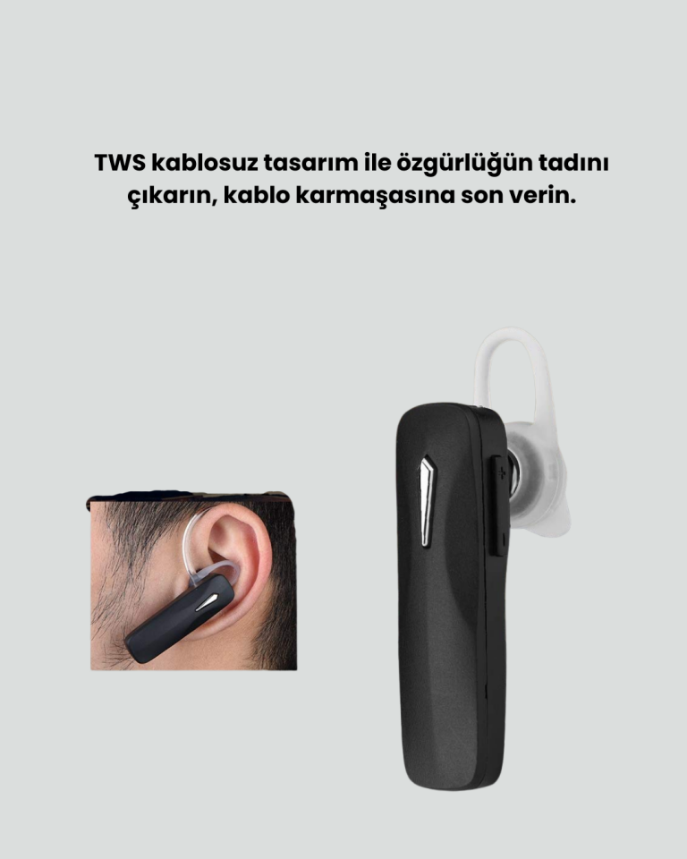 Tekli Bluetooth Kulaklık | Spor, Seyahat ve İş Görüşmeleri İçin