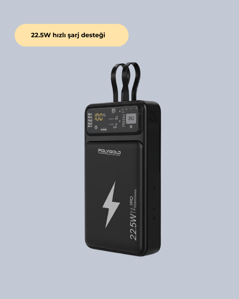 Powerbank 10000 mAh Dijital Göstergeli Taşınabilir