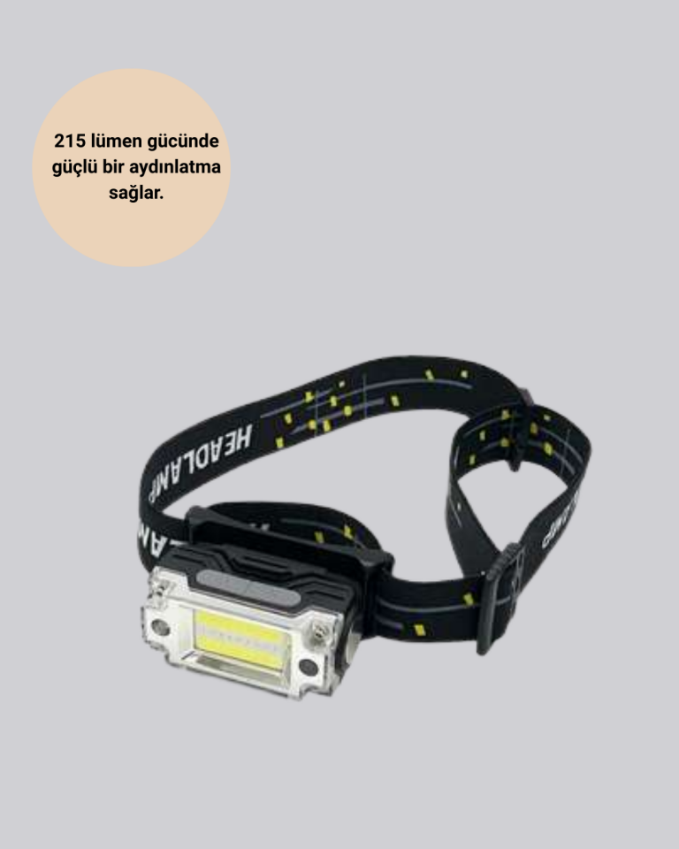 Kafa Lambası Led Fener Pratik Taşınabilir Ayarlanabilir USB Şarjlı