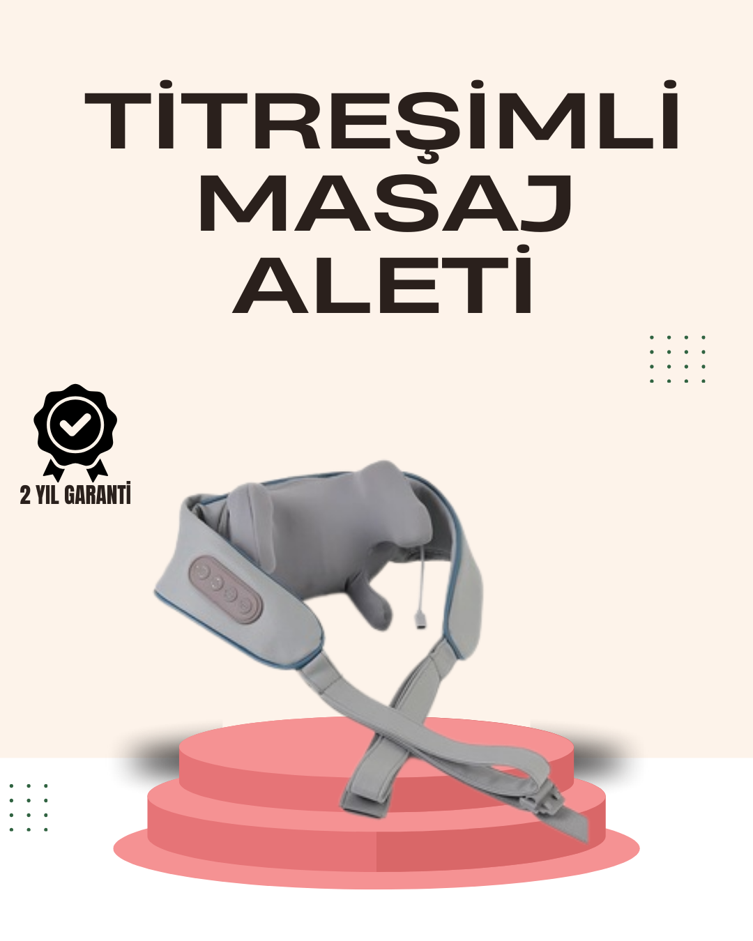 Kablosuz Boyun ve Omuz Masaj Aleti | Isıtmalı ve Yoğurmalı