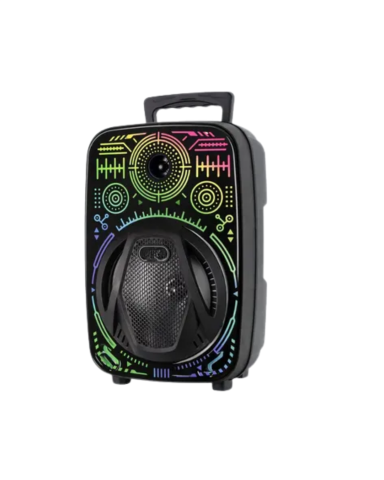 Karaoke Hoparlör RGB LED Işıklı USB FM Radyo Destekli Taşınabilir Speaker
