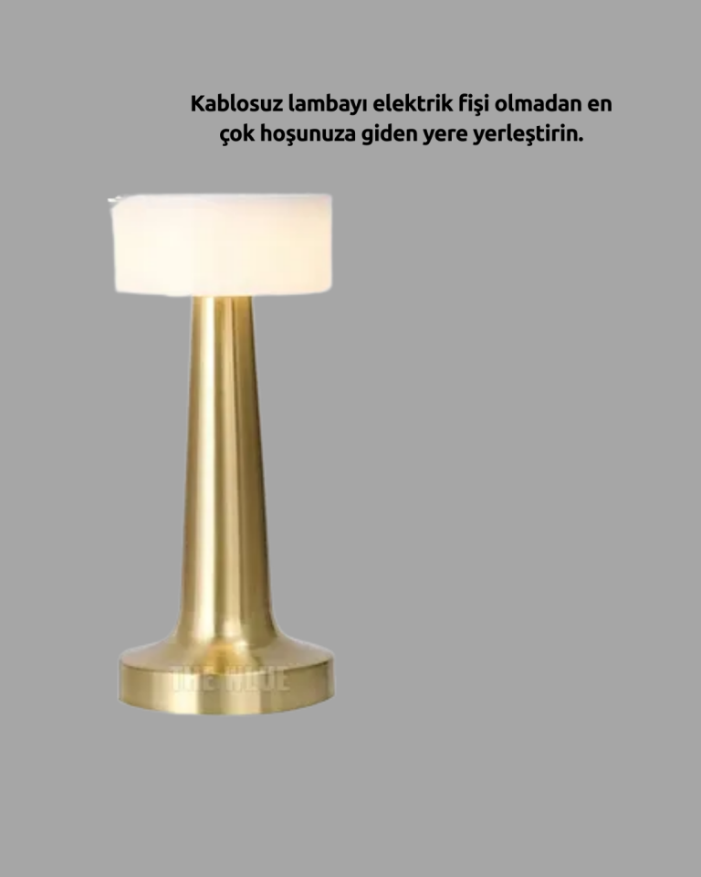 Şarj Edilebilir LED Masa Lambası – USB Girişli, Metal Yapı