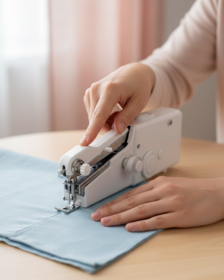 El Tipi Mini Dikiş Makinesi Perde ve Kıyafet Tamiri İçin